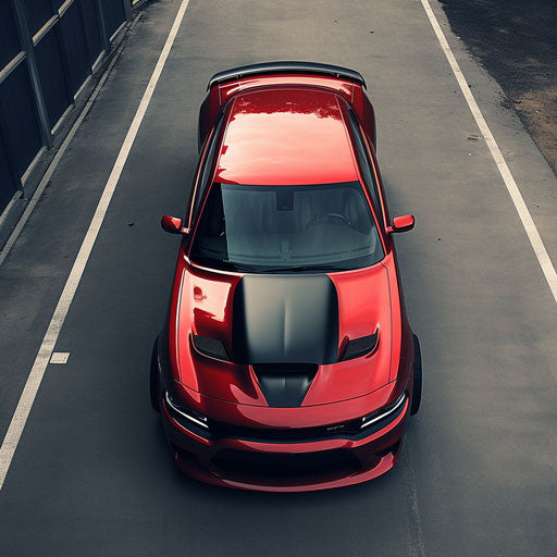 Top view of the Dodge Charger Hellcat