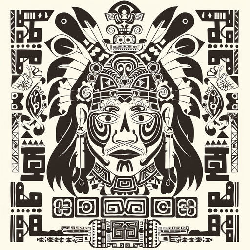 Radiant Aztec Warrior Tattoo Design Kit
