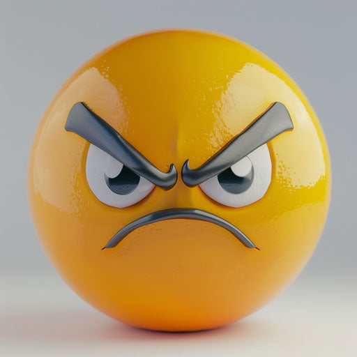 Angry emoticon face in underexposure avocadopunk style