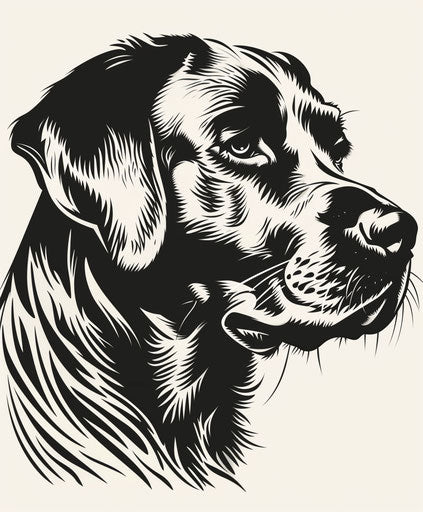 Cute Labrador retriever face tattoo design