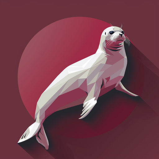 Flat background in deep maroon supporting seal clipart