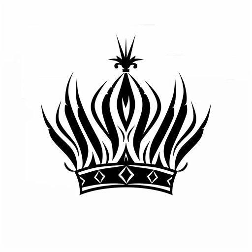 Radiant Queen Crown Tattoo Design Kit