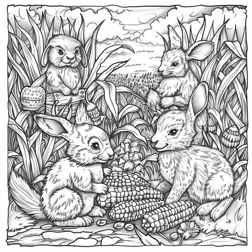 Corn feast in the field