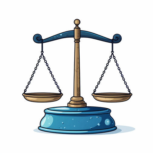 Minimalist style clipart of weighing scale on white background