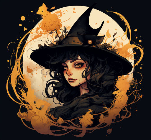 Black witch tattoo