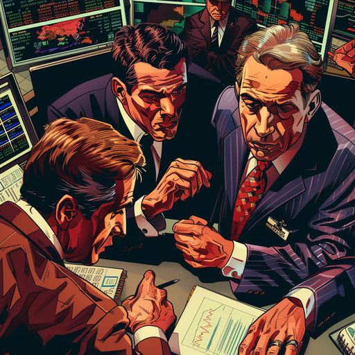 Stock traders in the middle of a high-stakes deal