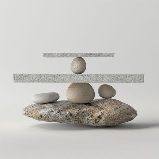 Balance clipart in a photo realistic style with flat white background