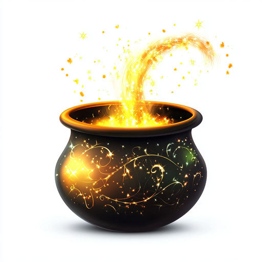 3D magic in photo realistic style with flat white background, isolated clipart