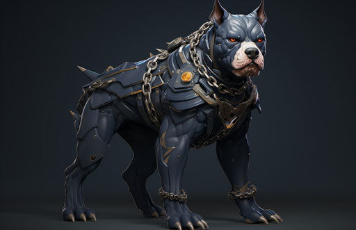 Bold and energetic grey-haired pittie breed