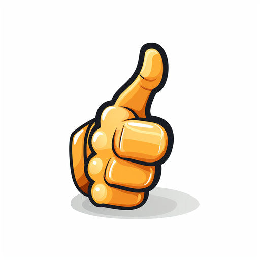 Thumbs Up Icon in Minimalist Style, on White Background