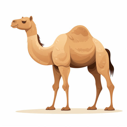 Camel Minimalist Style on White Background