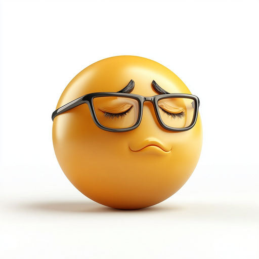 3D emoji on flat white background, isolated clipart