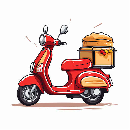 Minimalist style delivery clipart on white background