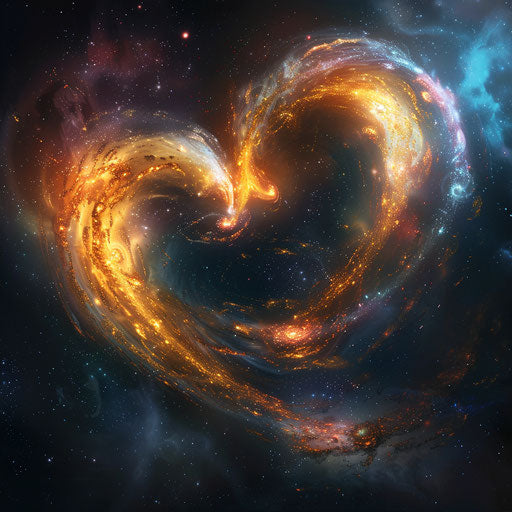 Cosmic collision of galaxies in heart shape