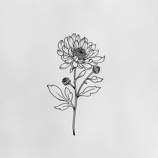 Elegant chrysanthemum tattoo: November birth flower