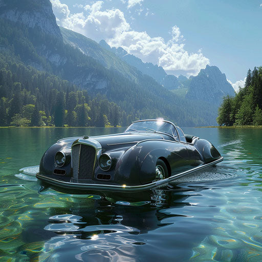 1954 Bentley R Type Continental as floating boat car