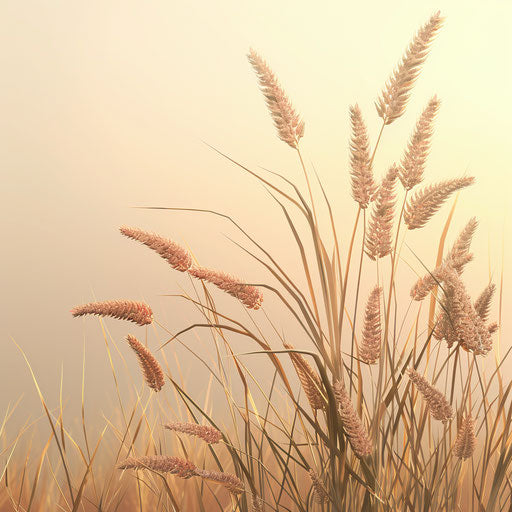 Photo-realistic wheat clipart with flat random background