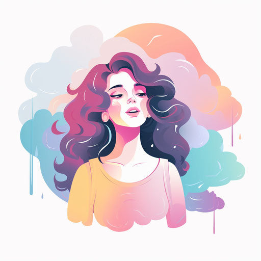 Talking illustration in the style of Pastel Colors Art, on white bg