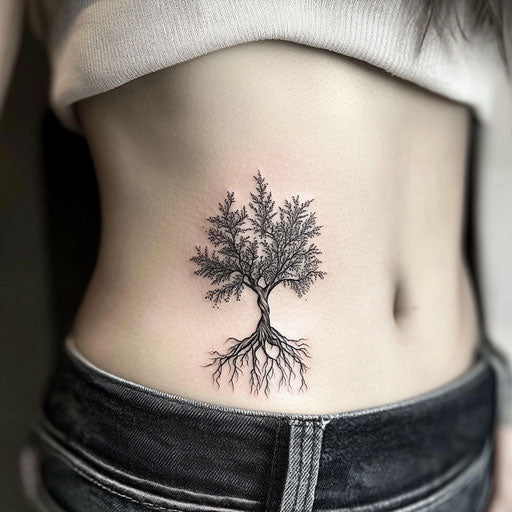 Flat tattoo sketch for sternum tattoo women in clipart style