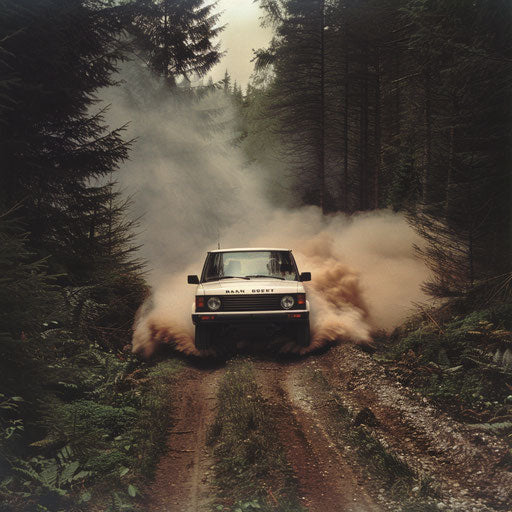 High-speed chase with a 1993 Range Rover as rally car