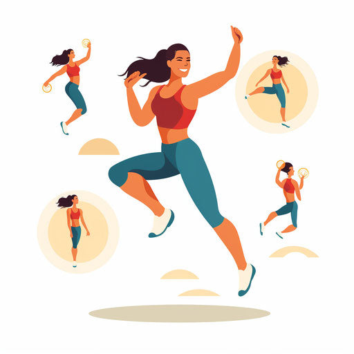 Fitness clipart in Minimalist style, on a white background