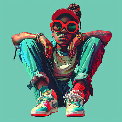 Realistic Among Us clipart with flat teal background