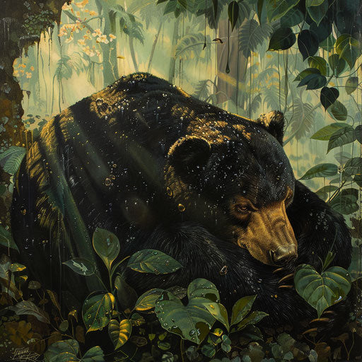 Peaceful morning in the sun bear habitat