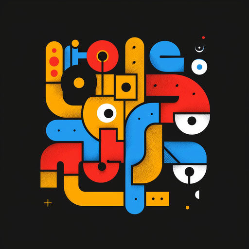 Playful plumbing logo with bright colors and fun shapes