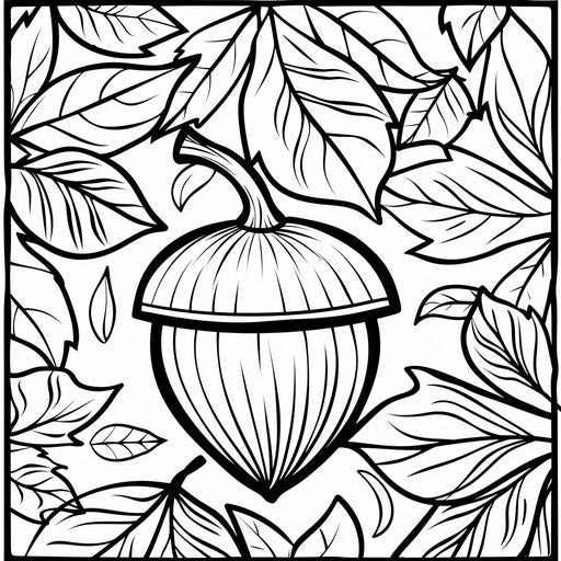 Oak and falling autumn leaves