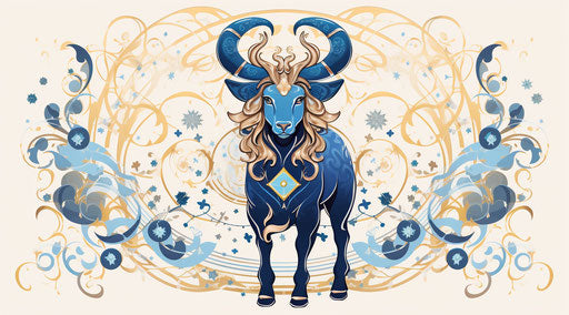 Zodiac constellation symbol in rough-edged 2D animation style