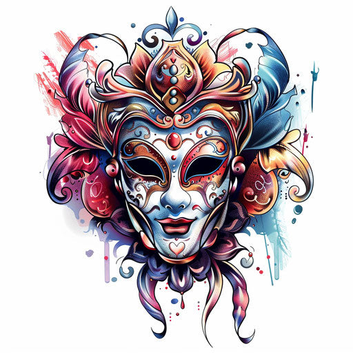 Colorful and ornate traditional Italian mask from Venice