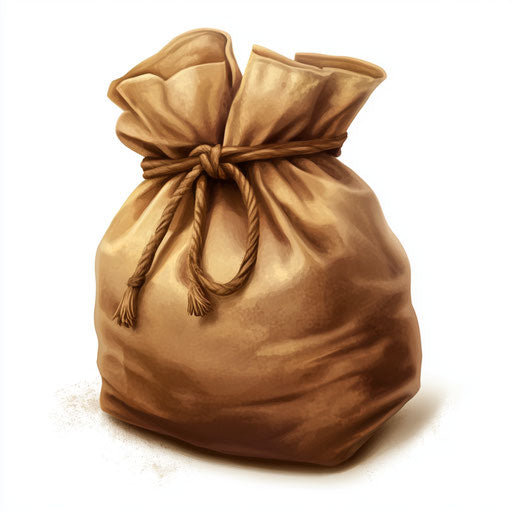 Realistic money bag icon clipart, high resolution, isolated