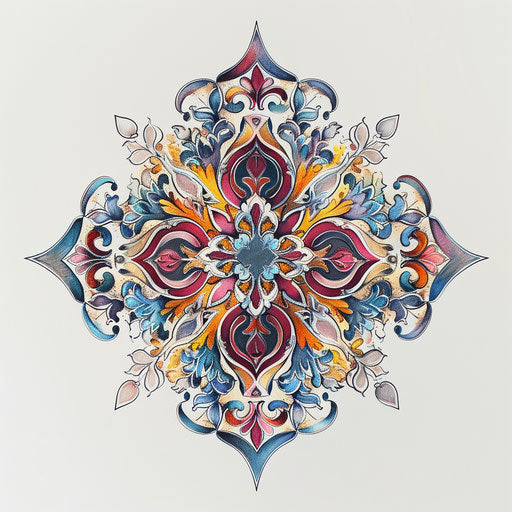 Intricate tattoo design inspired by Italian mosaic tiles