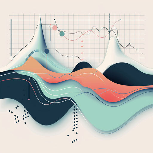 Graphic clipart image with random background and delicate lines