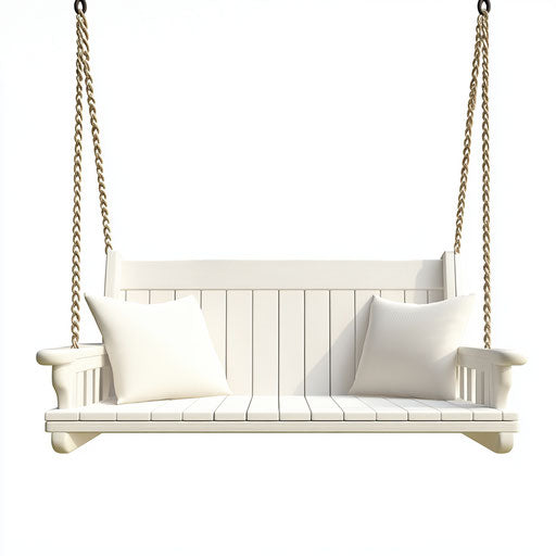 3D Porch Swing on flat white background