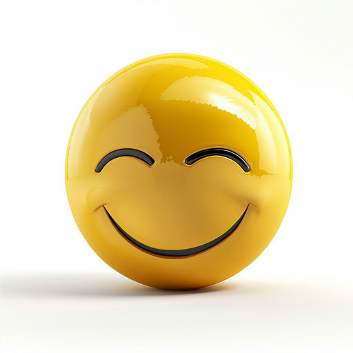 A yellow face with a wink, clip art style, white background