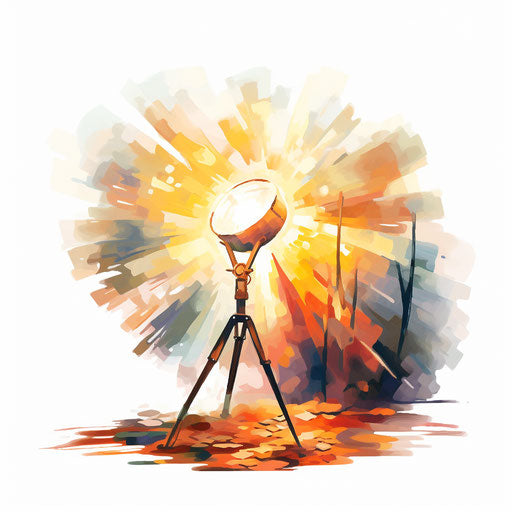 Spotlight clipart in the style of Oil painting, on a white background
