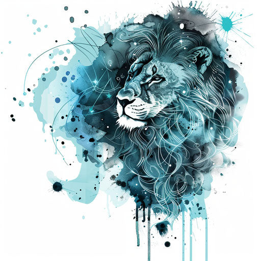 Oceanic tattoo sketch of Leo constellation