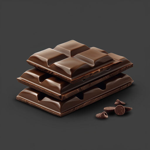 Realistic chocolate bar illustration on dark background