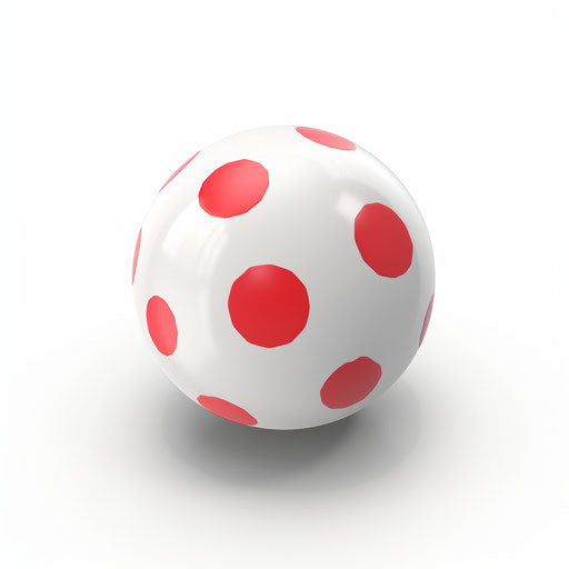 Dot clipart in photo realistic style with flat white background