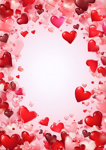 Red and pink hearts Valentine's Day background