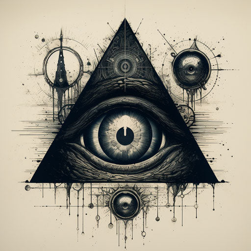 All-seeing eye with a triangle on top