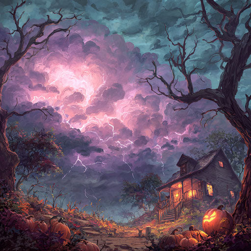 Spooky Halloween Atmosphere of Dread and Excitement