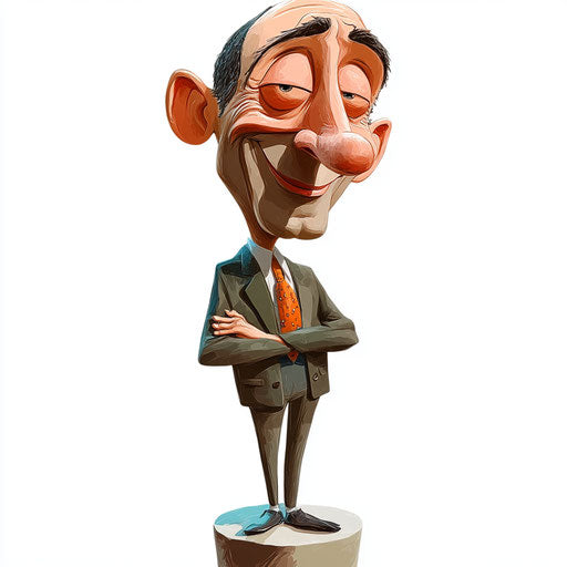 Humorous caricature of a training caricature clipart with human characteristics