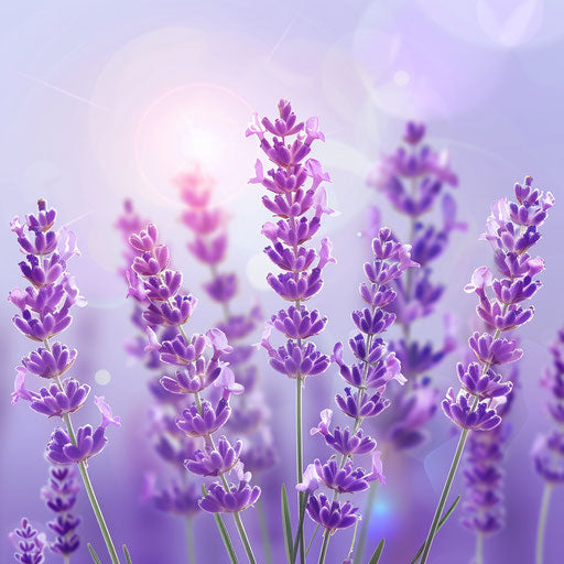 Sunny day clipart with realistic touch on soft lavender background