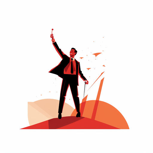 Professional illustration in minimalist style on white background