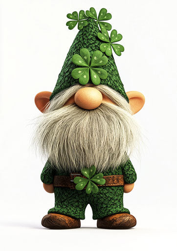 St. Patrick's Day Gnome with Clover Hat