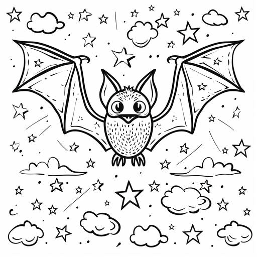 Bat in the starry sky
