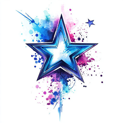 Star Tattoo On Hand Stencil Tattoo Kit