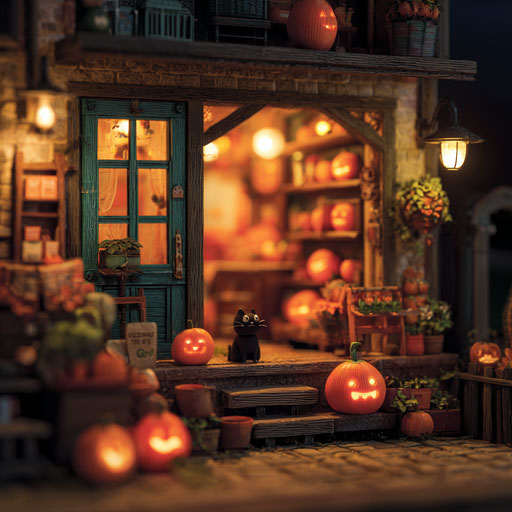 Festive and Mysterious Halloween Atmosphere